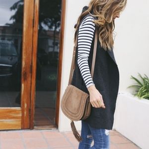 🆕⭐ Mod Long grey sweater vest cardigan⭐